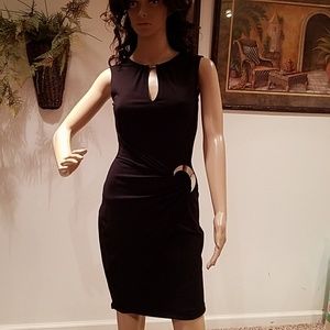 Cache black stretch cocktail dress